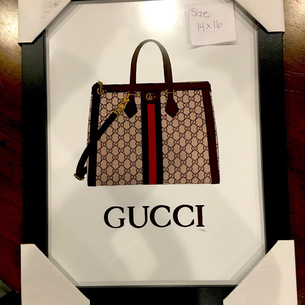 Gucci bag Fairchild Paris framed art print.